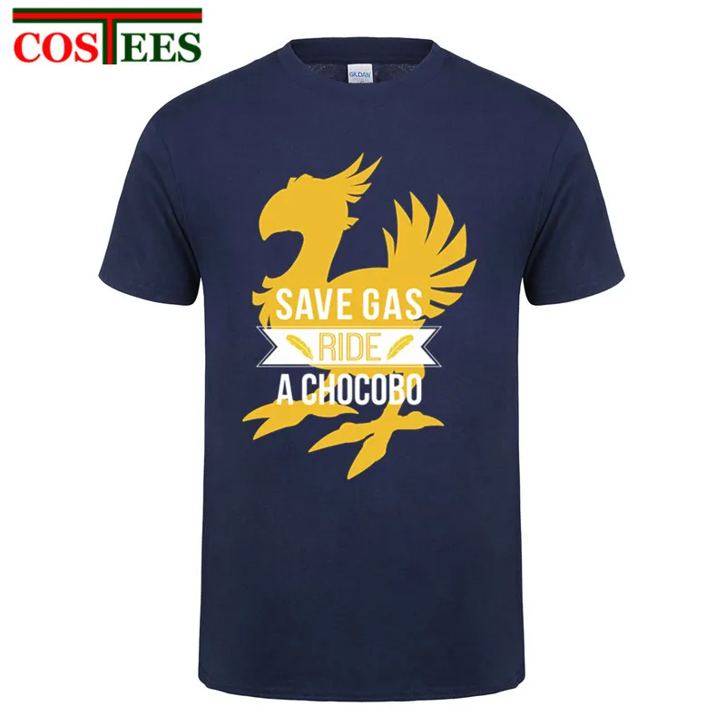 Ride a Chocobo Футболка мужская футболка с коротким рукавом 2017 новые Забавные футболки