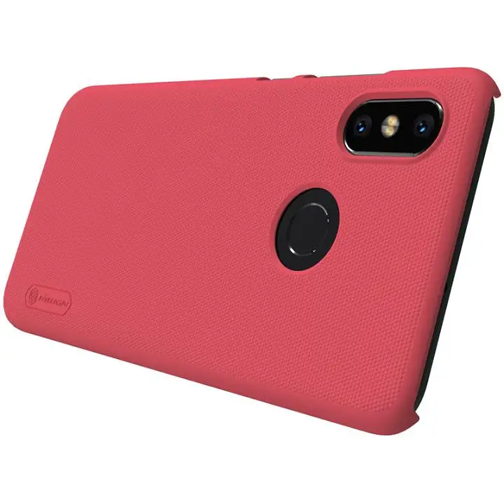 Чехол для Xiaomi mi 8, 6,21 дюймов, Nillkin, Матовый ПК, матовая жесткая задняя крышка, Подарочный держатель для телефона, для Xiao mi 8, чехол для mi 8 - Цвет: Red