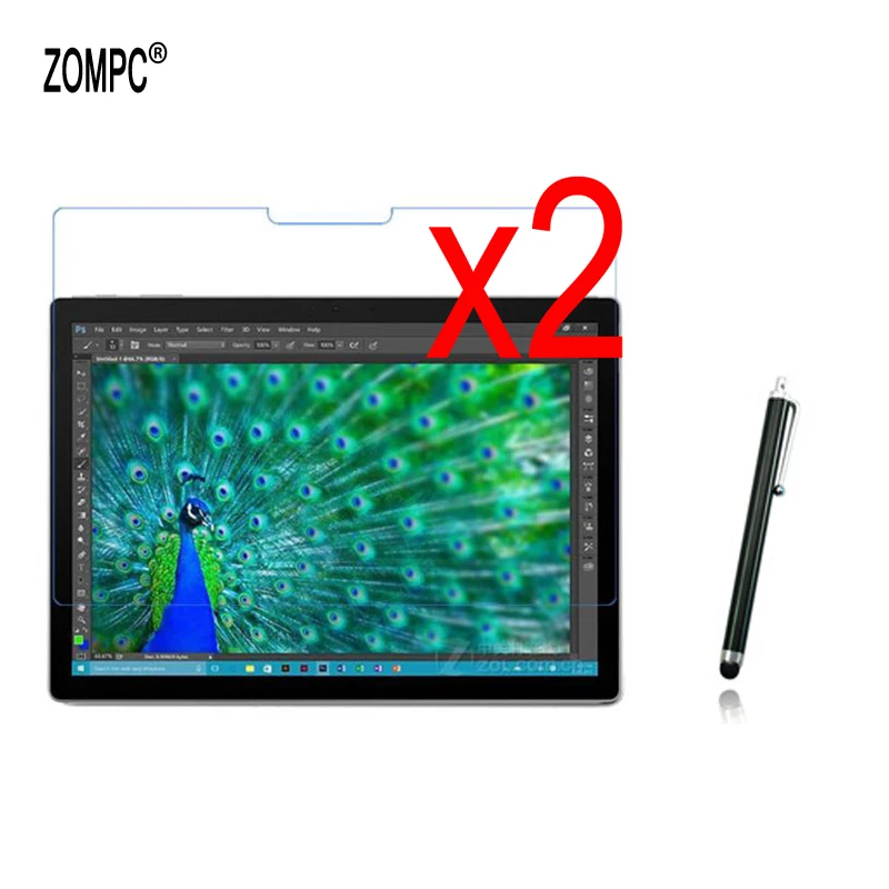 2x Film Guards +2x Clean Cloth +1x Stylus Clear LCD Screen Protector Films For Microsoft Surface Book 13.5" inch 2015 2017 | Компьютеры