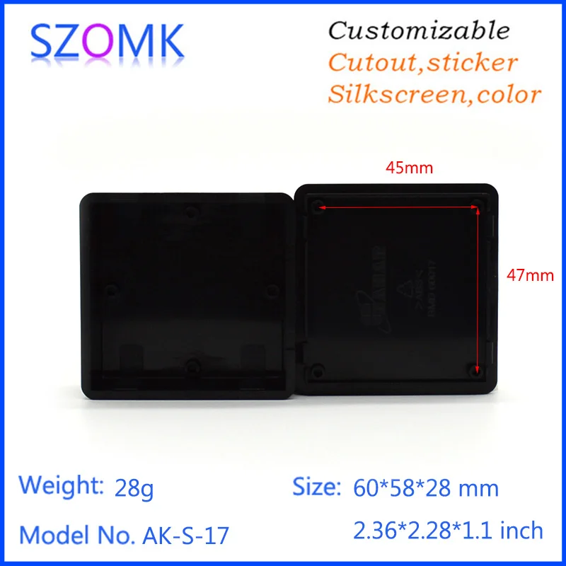 (1 шт.) 60*58*28 мм szomk project box пластиковый ящик для электронных инструментов diy