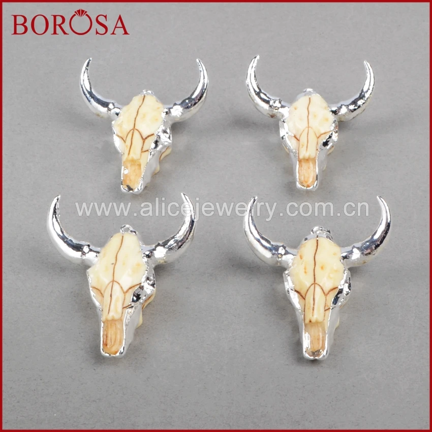 BOROSA дизайн 5 шт./лот Longhorn Смола Рог Подвески крупного рогатого скота Булл с