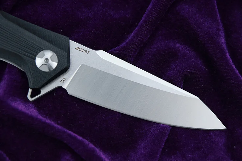 LEMIFSHE JK3287-G10 Флиппер D2 стальное лезвие G10+ стальная ручка Открытый охотничий Карманный кухонный фруктовый Складной Нож EDC инструмент