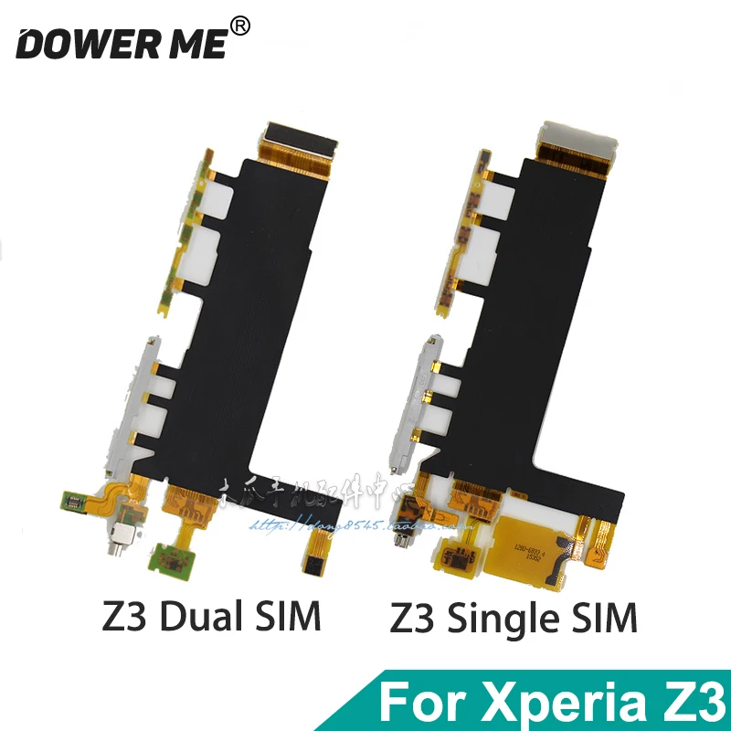 

Dower Me Power On/Off Volume Camera Button Vibrator Flex Cable For Sony Z3 D6603 D6653 SOL26 Z3 Dual D6633 D6683 Replacement