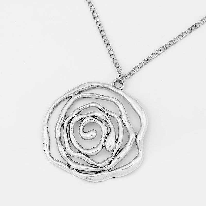 1 шт. большая открытая подвеска Lagenlook длинная цепочка свитер ожерелье Collier Colar