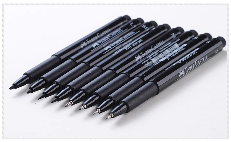 Faber-Castell Fineliner пигментный лайнер водонепроницаемый черные чернила 0,1 0,3 0,5 0,7 мм эскиз ручка для рисования манга дизайн Прямая поставка