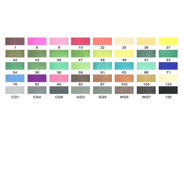 Anime 40 colors Улучшенный 40/60/80/120/160 Цвета ручка маркер комплект Dual Head эскиз маркеры кисточки ручка для рисования манга анимация дизайн товары для рукоделия - Цвет: Anime 40 colors