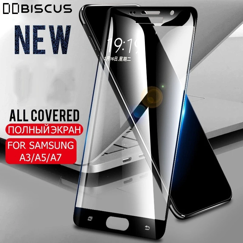 Защитное закаленное стекло для Samsung Galaxy A5 2017 J3 J5 J7 Pro A42 A72 A7 A9 A6 A8 Plus 2018 гелевая