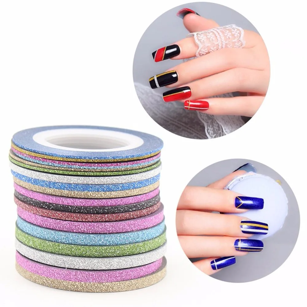 2017 Топ Мода Новый 1 мм/2 мм/3 мм ногтей Rolls Чередование Клейкие ленты линии womandiy
