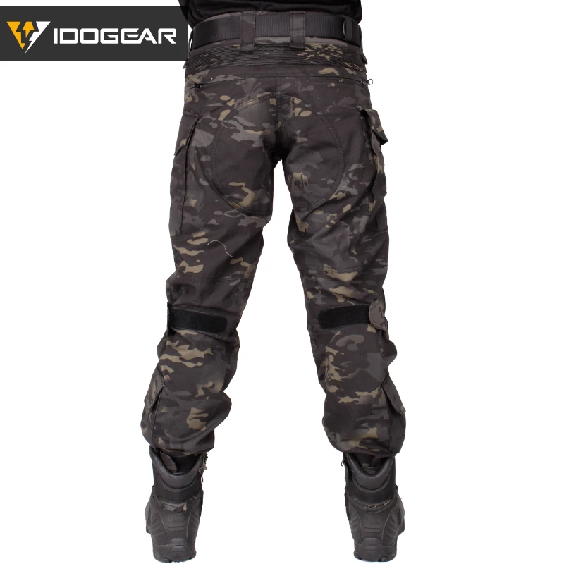 IDOGEAR G3 боевые брюки с наколенниками охотничьи камуфляжные брюки страйкбол тактические брюки Ghillie Мультикам черные CP gen3