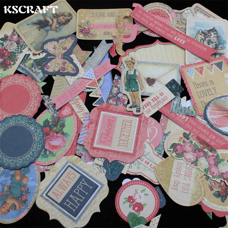 

KSCRAFT 146pc Always Happy Cardstock Die Cuts for Scrapbooking Happy Planner/Card Making/Journaling Project