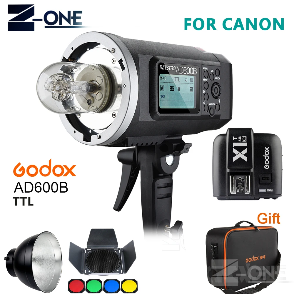 Godox AD600B TTL GN87 HSS 1/8000s 2 4G Беспроводная система X стробоскопическая вспышка Поддержка
