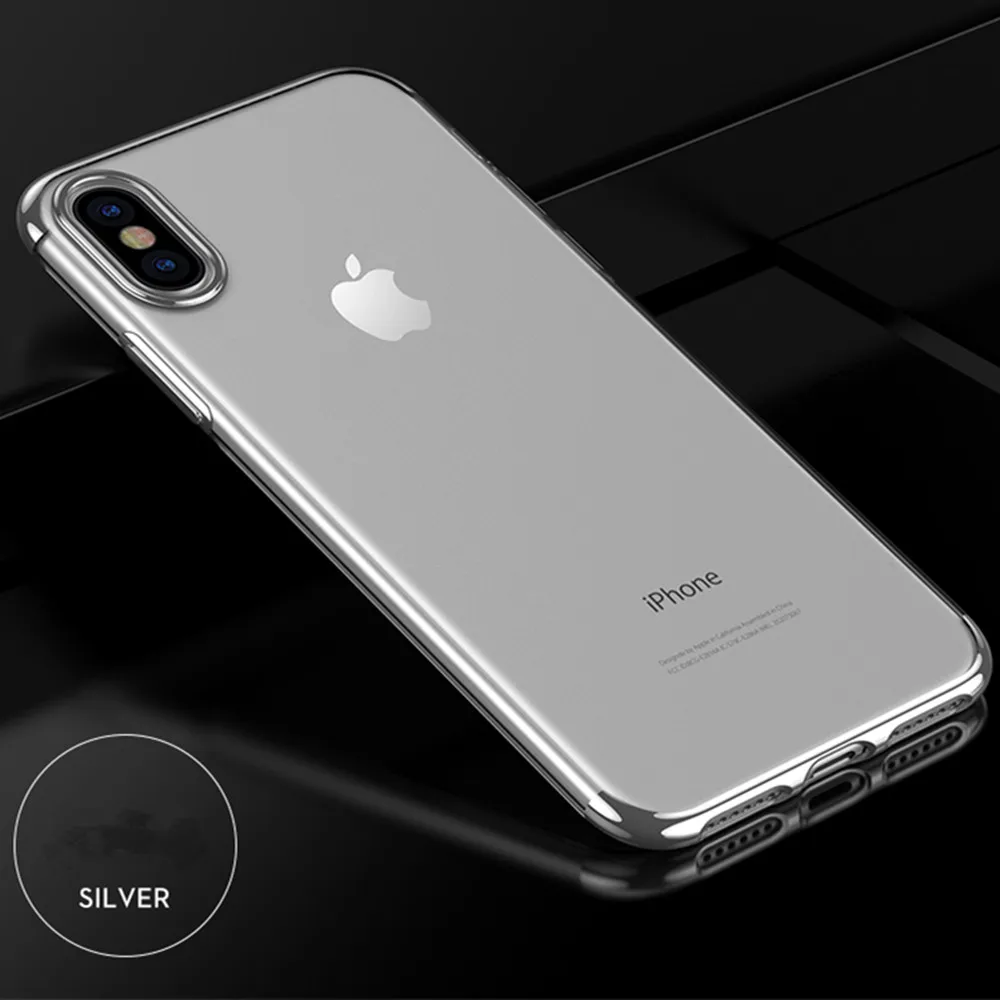 Тонкий мягкий силиконовый чехол из ТПУ с гальваническим покрытием для iPhone11 Pro max 6