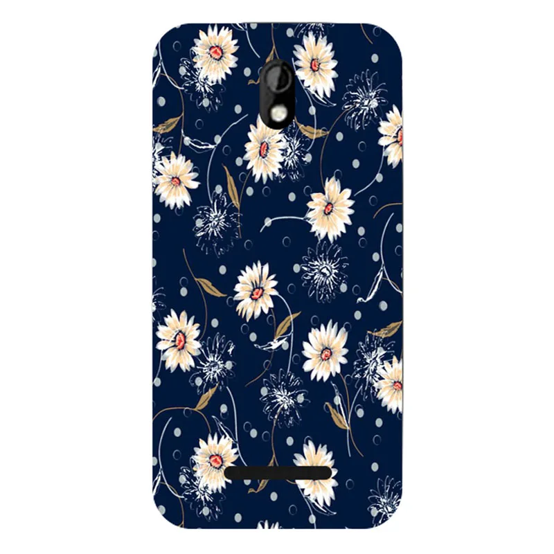 Чехол для htc Desire 500 506E цветок мультфильм листья задняя крышка тяжелых случаях