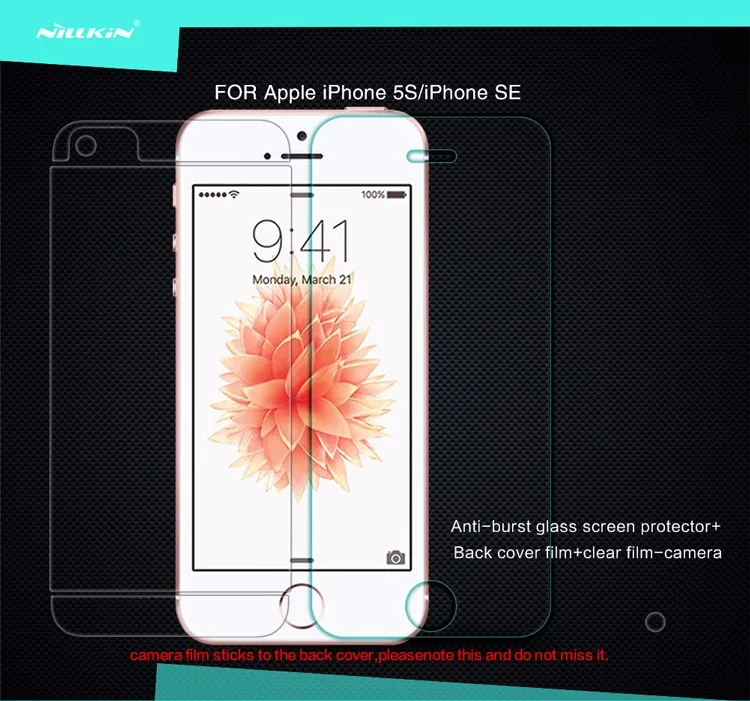 Для iPhone 5 5S se Nillkin 9H ультра-тонкий протектор экрана из закаленного стекла для iPhone 5S 5SE Защита от царапин