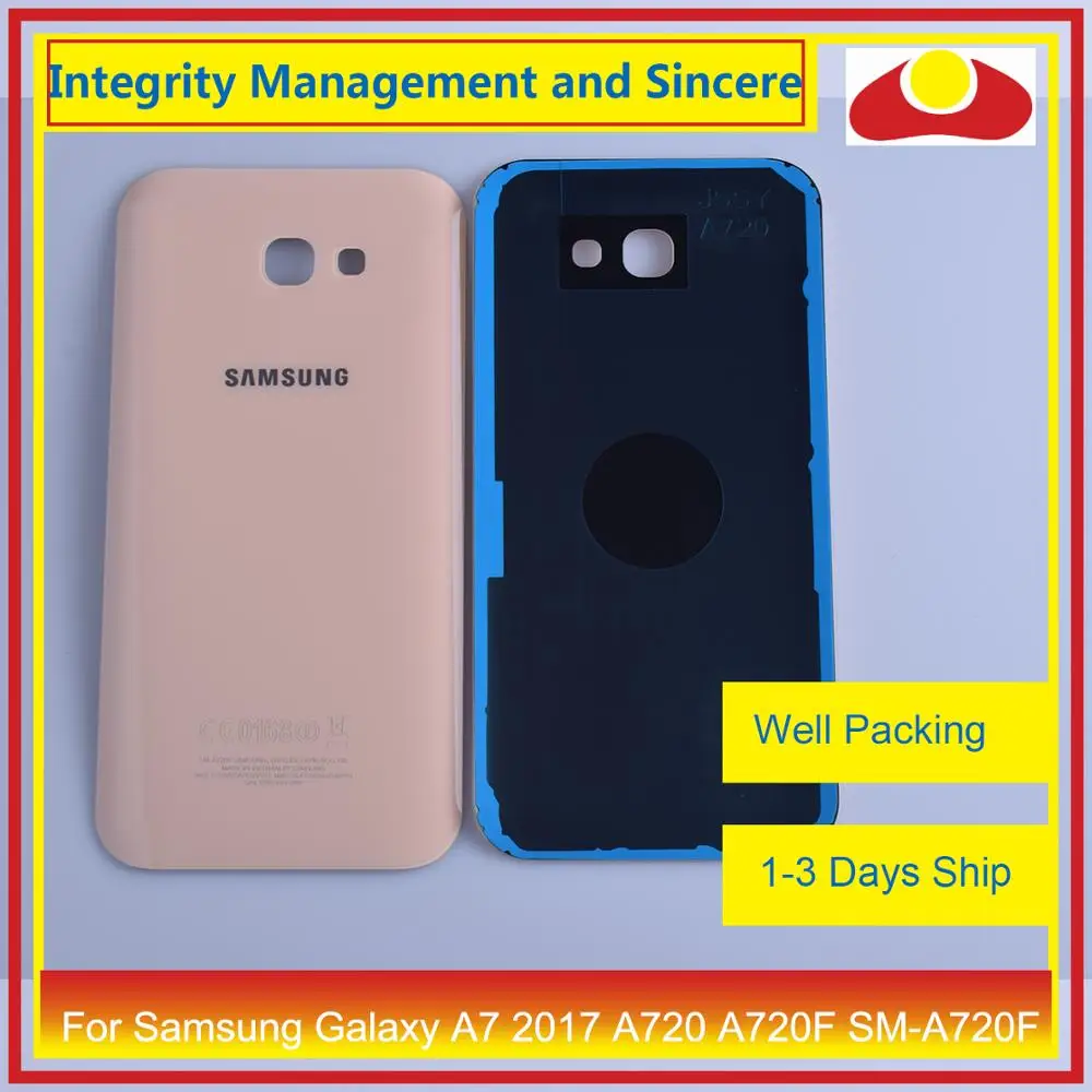 Оригинальный Для Samsung Galaxy A7 2017 A720 A720F SM корпус батарейный отсек задняя крышка