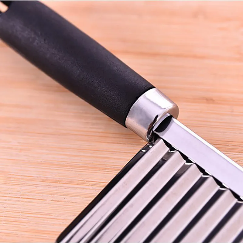 Cokytoop Creative Kitchen Accessories Wave Edged Vegetable Slicing Potato Cucumber Carrot Cutter Stainless Steel Tool | Дом и сад