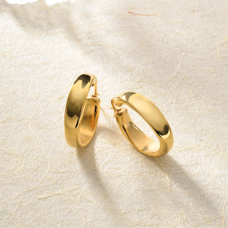 Baoyan Модные женские серьги 2019 золото Нержавеющая сталь Jewelry Оксхорн клип на Oorbellen