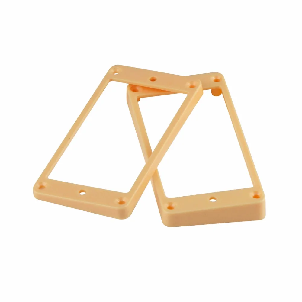 FLEOR 10 Sets of Cream ABS Curved Guitar Humbucker Pickup Frame Mounting Rings Bridge &amp Neck for LP | Спорт и развлечения