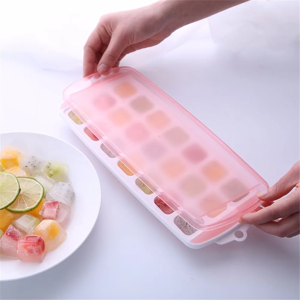 UPSTYLE легко релиз силиконовой и гибкая Ice Cube лотки 3 упак. со съемной крышкой