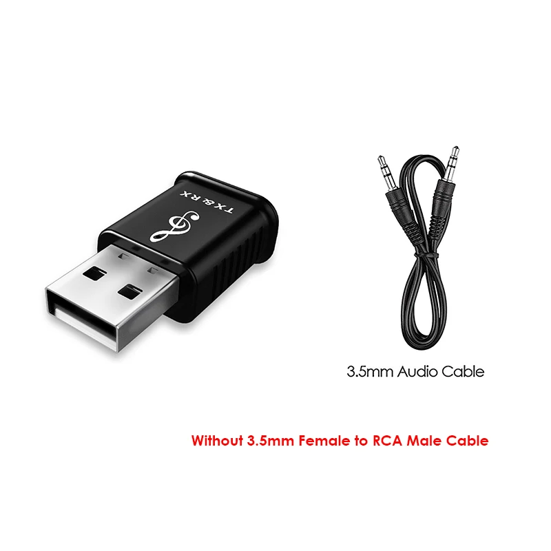 Without RCA Cable VIKEFON Bluetooth 5,0 аудио приемник передатчик USB адаптер Мини 3,5 мм AUX стерео музыкальный динамик наушники автомобильный беспроводной приемник - Цвет: Without RCA Cable