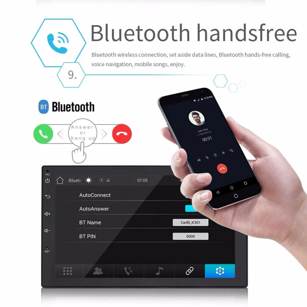 Радио 2Din 7 &quotHD Android плеер сенсорный экран цифровой дисплей Bluetooth Мультимедиа FM AUX