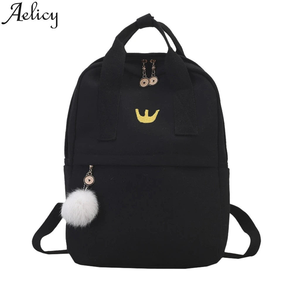Aelicy девушка Hairball Холст Школа студенческий рюкзак Сумка путешествия плечевая сумка школьные портфели дорожные сумки ручной чемодан