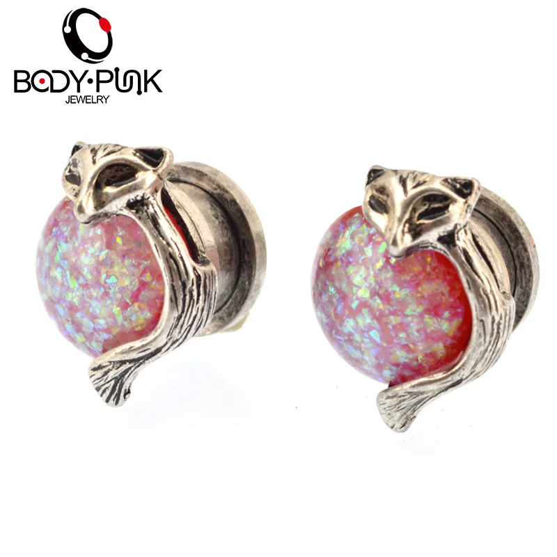 Перфорированная шнековая вилка в стиле панк с лисьим покрытием шнековые затычки