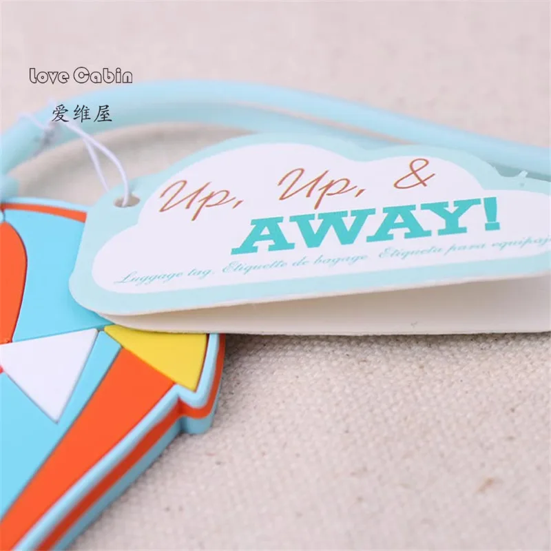 

10pcs Summer Wedding Favors "Up, Up & Away" Hot Air Balloon Luggage Tag Wedding Baggage Tags Suitcase Labels Party Giveaway
