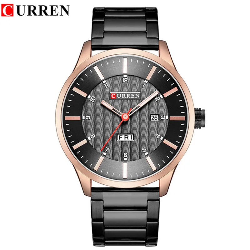 CURREN Quartz Men Watches Stainless Steel Auto Date Day Wristwatches Fashion Casual Calendar Man Watch Relogio Masculino 8316 | Наручные