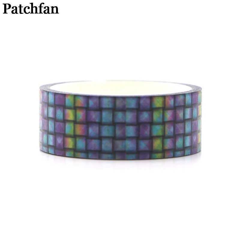 Patchfan красочные мозаичные Декорации для косплея 90s DIY Скрапбукинг дети клей васи Маскировочная Лента Печатный шаблон стикер A2157