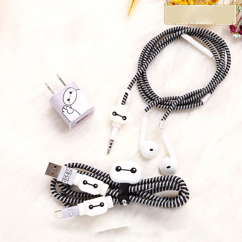 11 for iphone Набор для намотки кабеля Diy TPU спиральный usb-кабель для зарядки протектор провод для наушников защита для iPhone 5 5S 6 7 8 наклейки для зарядного устройства - Цвет: 11 for iphone