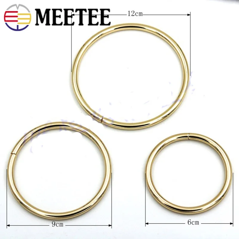 Meetee 2/10 шт. 60 120 мм металлическая круглая сумка с ручкой пряжки женская замком