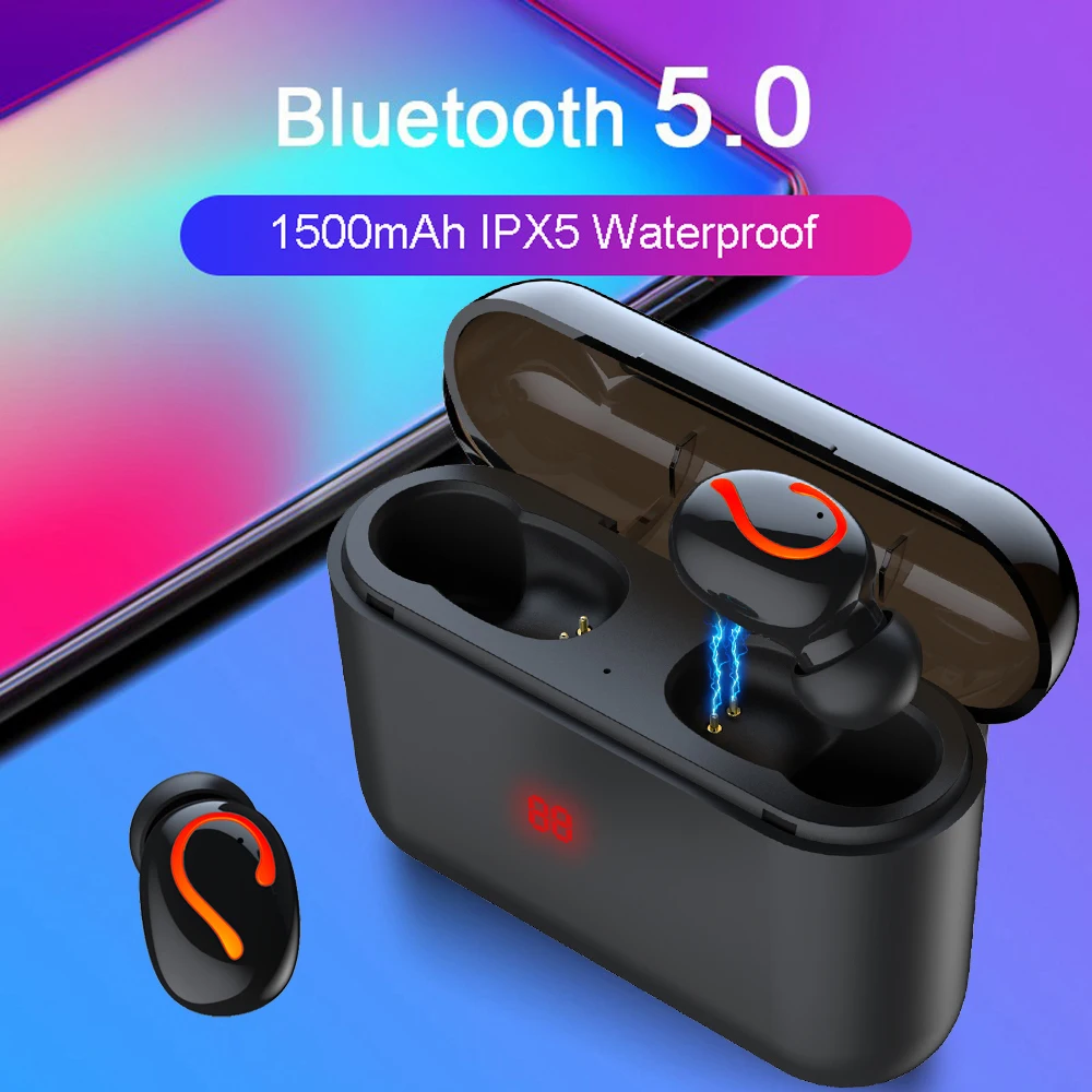 TWS Mini Dual 5 0 беспроводная гарнитура музыкальные спортивные Bluetooth наушники 3D стерео