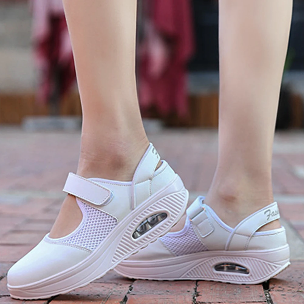 

Summer Fashion Flat Platform Shoes Woman Non-Slip Breathable Mesh Casual Women Shoes Summer Round Toe Boat Flat Shoes Women