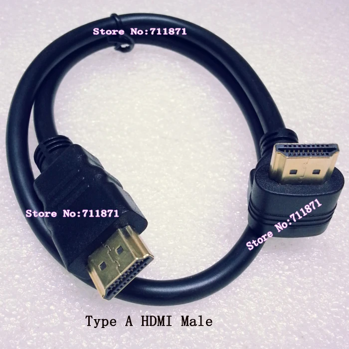 Кабель HDMI Up Bend линия 50 см прямой угол изгиб кабель 500 мм папа 90 градусов шнур