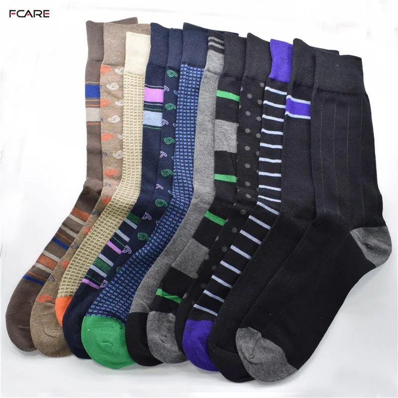 Носки Fcare мужские 6 шт. = 3 пары calcetines 44 45 46 47 большие размеры весенне зимние длинные