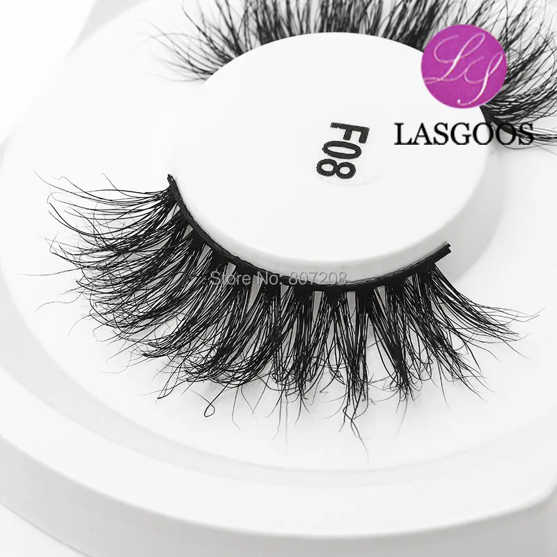 LASGOOS 25 мм ресницы норковые без жестокости полный объем 3D норковая полоса