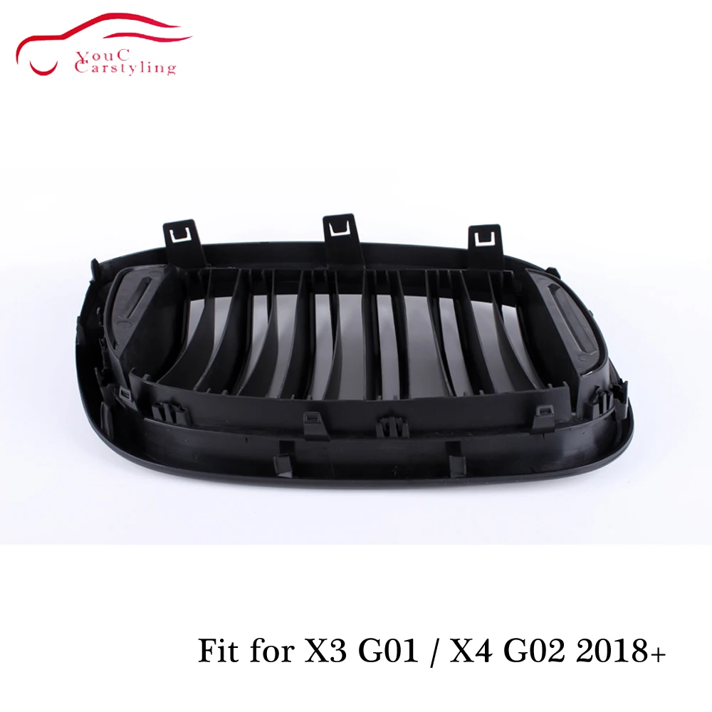 Новый X3 X4 передний бампер ножная решетка для BMW G01 G4 G02 2018 2019 двойная планка матовая