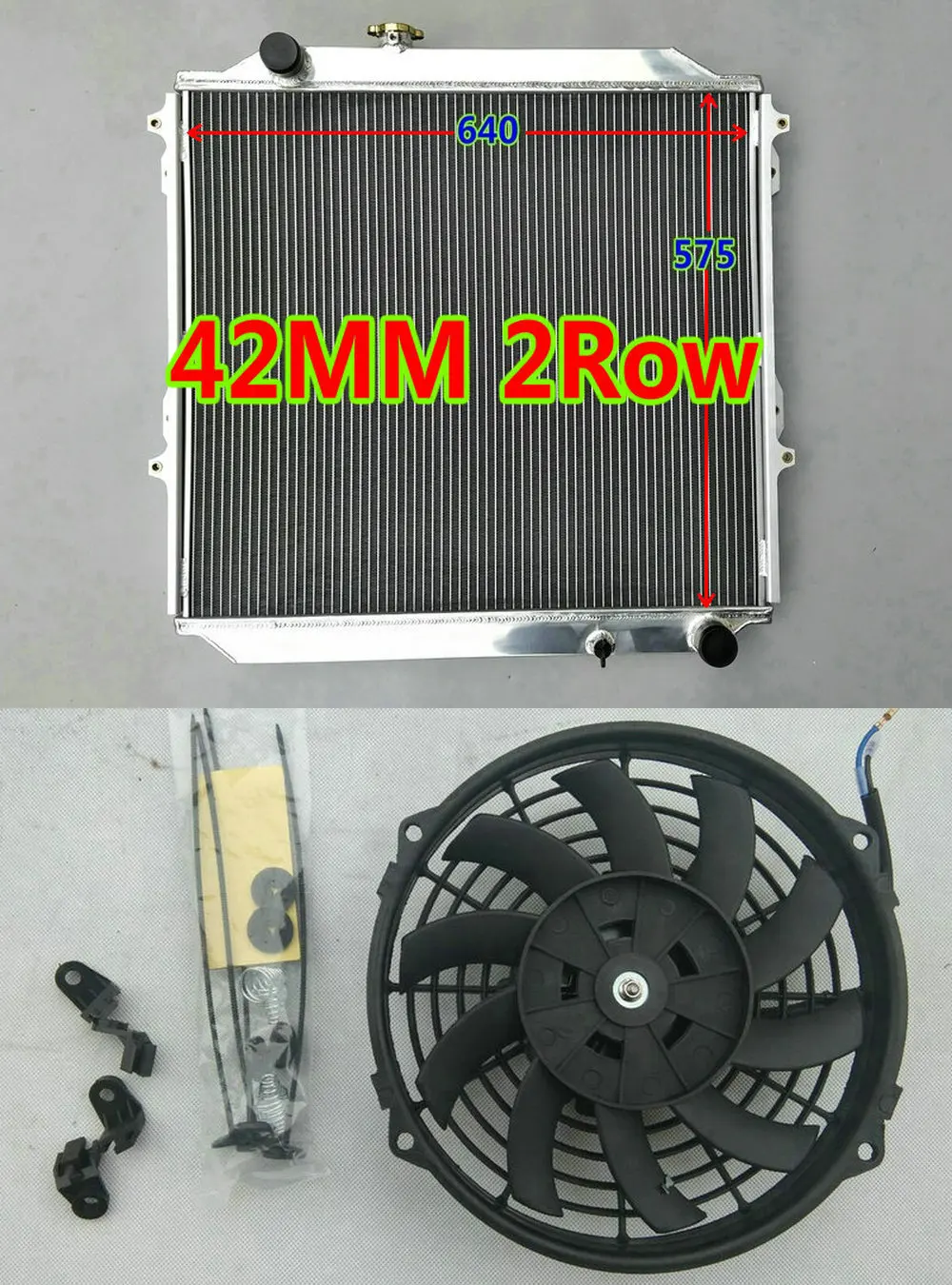 Алюминиевый радиатор + вентилятор для 1996 2002 Toyota 4runner Hilux Surf KZN185 и Prado KZJ90 KZJ95 3.0L 1KZ TE TD