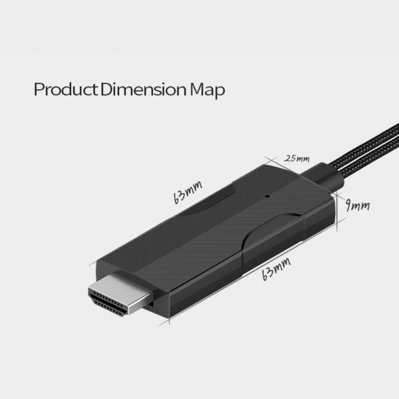 Кабель USB/HDMI экранный преобразователь зеркального отображения несколько устройств 4 K супер высокой четкости Тип-C Micro USB устройство чтения карт lightning для устройства IOS и Android