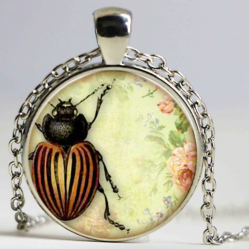 Колье Chokers винтажное ожерелье с изображением жука животных логотипом насекомого