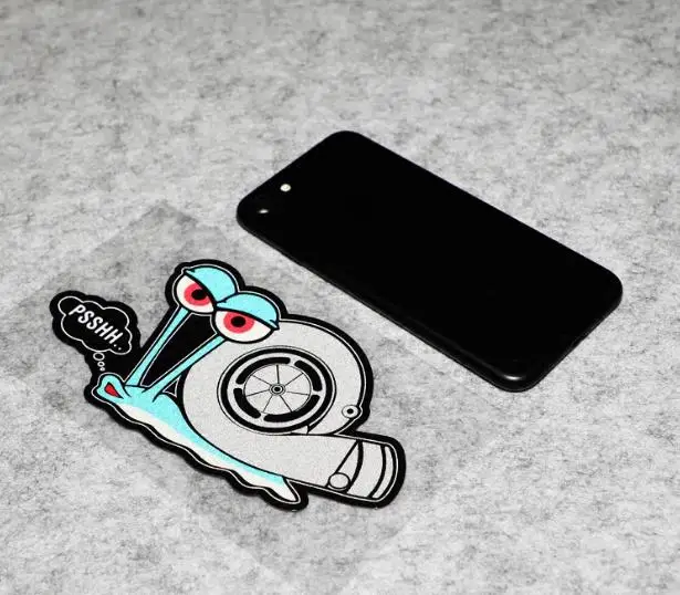 

cute PSSHH snail Turbo stickers funny Vinyl motorcross racing Decal reflective car sticker accessories for motorbike