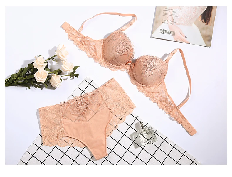 Lilymoda, женский летний тонкий бюстгальтер, короткие комплекты, Сексуальная Вышивка, кружевной женский бюстгальтер, женское белье, прозрачные бесшовные трусики, нижнее белье