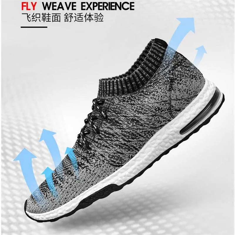 Весенние тканые сетчатые кроссовки дышащая удобная мужская обувь универсальная