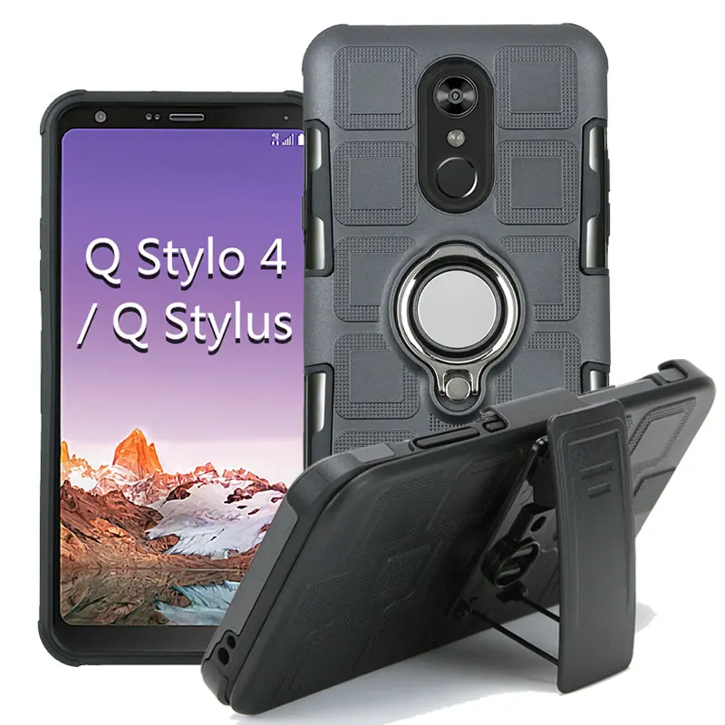 Чехол с магнитным кольцом и зажимом для ремня LG Stylo 4 чехол Q Stylus Q710MS Stylo4