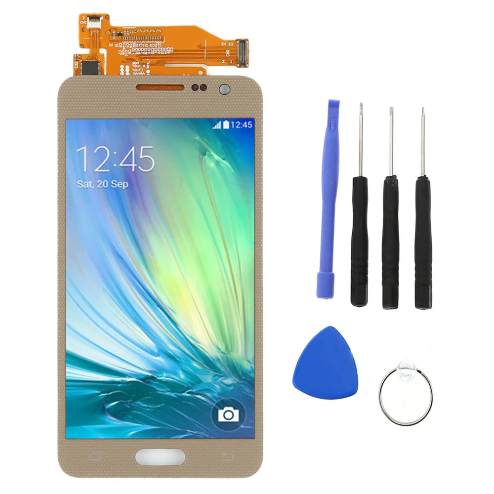 gold with tools A300 lcd AAA для SAMSUNG Galaxy A3 lcd дисплей A3000 A300M A300F lcd дисплей сенсорный экран дигитайзер для SAMSUNG A3 lcd - Цвет: gold with tools