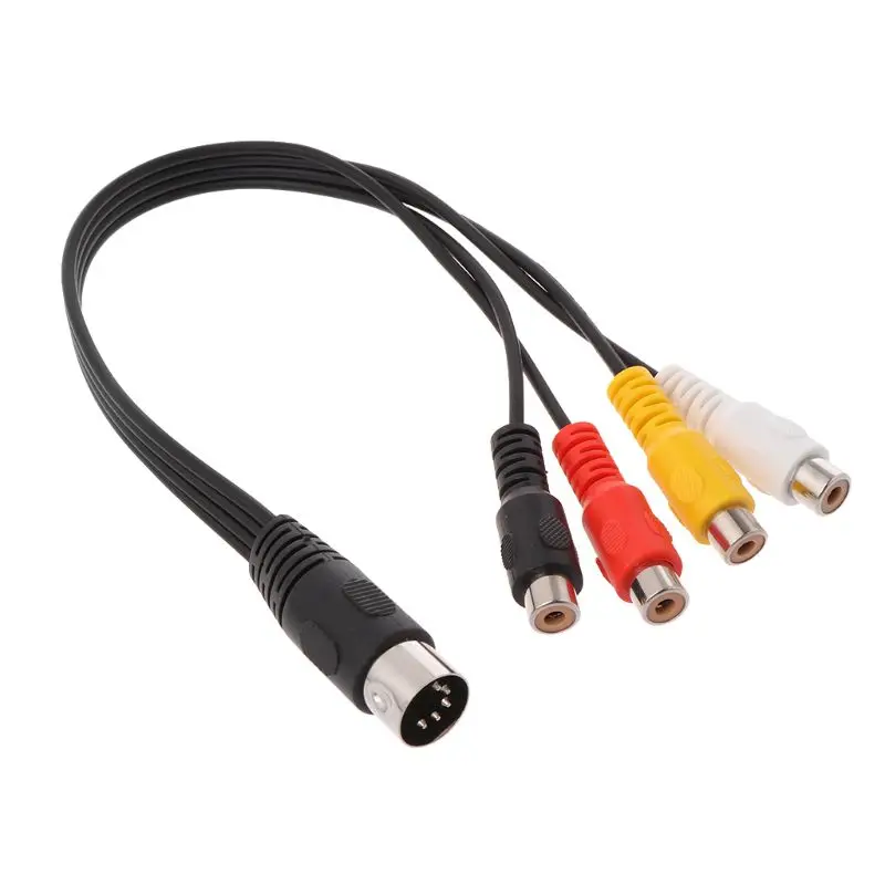 Штекер Din 30 см 5 штырьков 4 RCA Phono Female аудиокабель соединительный провод |