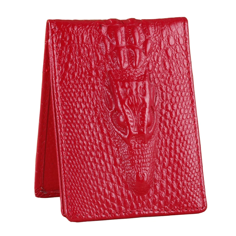 

Alligator Head Grain Fashion Women Men Genuine Leather Driver License ID Holders 4 Solid Colors Credit Card Holder Free Shipping