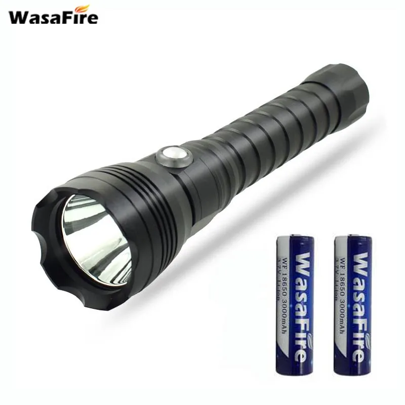Фонарики для подводного плавания 18650 факел XHP70 светодиодный Flash Light подводный 100 м