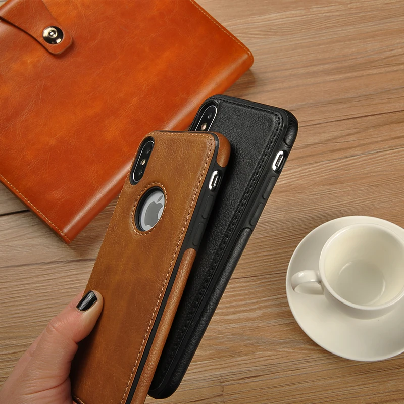 Кожаный чехол Tikitaka в стиле ретро для Iphone XS 6s 7 8 Plus, Противоударная задняя крышка, Мягкий ТПУ, деловой чехол для телефона, для Iphone XR XM